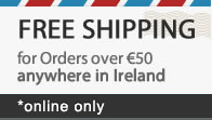 free shipping on orders over € 50 – online only